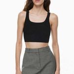 Babaton  Sculpt Knit Squareneck Cropped Tank black size XS Photo 0