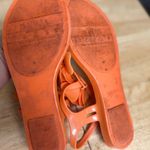 Melissa ‎ Orange Floral Jelly Sandals with Ankle Straps size 6 Photo 7