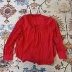 Anthropologie  Maeve Red & White Polka Dot Blouse Maltida Top NWT Size Medium Photo 5