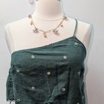ZARA  NWOT Embroidered crop top green 3798/004 Boho Size M Photo 8