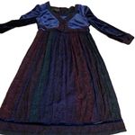 VINTAGE 1990'S PURPLE & BLUE CAROLE LITTLE RAYON & VELVET BOHO DRESS (6) Photo 9