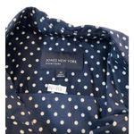 Jones New York  Women Size Medium Polka Dot Shirt Blue Collared Cotton 20-856 Photo 3