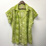 Free People We The Free Sun Splash Printed Top Green Size XL Photo 1