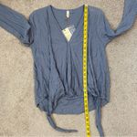 Elan  Tie‎ Front Top Dusty Blue S Photo 5