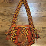 Cordobags Orange‎ Yellow Hippie Crossbody Bucket Bag Tote Purse Fringe Boho Orange Photo 0
