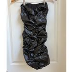 Femme Luxe Womens Black Ruffle Strapless‎ Bodycon Mini Dress Photo 4