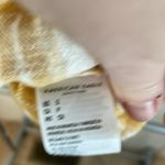 American Eagle  Plaid Shirt Crop‎ Top Button Down Long Sleeve Yellow Small Photo 6