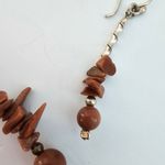 Goldstone Sandstone Brown Stone Nead Jewelry Set Necklace Bracelet Earrings Photo 3