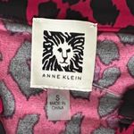 Anne Klein animal print burgundy and black Christmas blouse NWT Small Photo 3