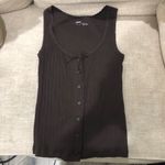 Aerie Dark Brown Chocolate Brown Stretchy Ribbed Tank Top Small Photo 3