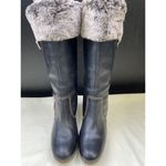 Timberland Women's Black Leather Boot with Fur/ Shoes Heel 3" Size 8.5 SKU 5738 Photo 1