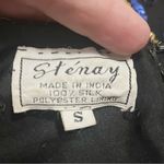 STENAY Vintage Silk Blouse Sequin Dressy Sparkle Evening Black Blue Gold Size S Photo 6