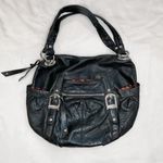 B Makowsky Black Leather Shoulder Bag Photo 0