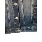 Judy Blue Dark Blue Washed Denim Button Front Jean Jacket Women See measurements Photo 6