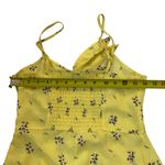 Love, Fire Love Fire Women’s Small Jumpsuit Yellow Floral Open Leg Slit Side Smocked Photo 6