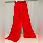 Love Tree Vibrant Red Wide-Leg Pants Linen Viscose Stretchy Photo 4