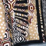 Vintage 80’s Giancarlo Ferrari Black Tan Animal Geometric Print Zip Up Jacket L Size L Photo 4