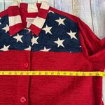 Coldwater Creek American Flag Jacket Size 1X Chenille Stars Stripes Shacket USA Photo 4