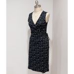 Kenneth Cole Women's Black & White Geometric Print Wrap Dress Size PM Photo 1