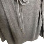 Soft Surroundings Cowl Neck Tunic Sweater Dark Gray Sweatshirt Drawstring XL Photo 2
