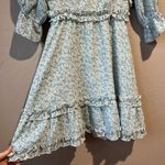Pink Lily Women's Dress S Ditsy Floral Ruffle Coquette Feminine Preppy Blue Short Preppy Photo 5