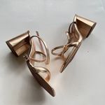 ASOS  DESIGN Hilton barely there block heeled sandals in‎ rose gold Womens Size 9 Photo 4