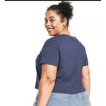 Old Navy Women 2X Diana Ross Blue Cropped Graphic T-Shirt Casual Retro Colorful Photo 1