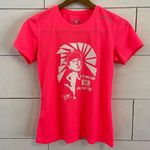 Brooks Neon Pink Short Sleeve Running Top “if trump can RUN you can TOO!” Size S Photo 0