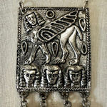 Vintage Egyptian Revival Pendant Necklace Silver Photo 0