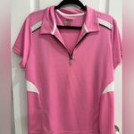 IZOD Performance Golf Pink and White Polo Shirt XL DriFit Cool Fx Photo 0