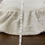 Something Navy Gray Ruffle Sweatshirt Dress Photo 6