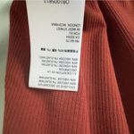 Free People Shimmy Shake Top Oversized Rust Long Sleeve Blouse scalloped hem EUC Photo 10