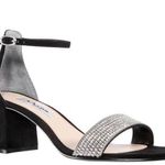 Nina Eloise Ankle Strap Sandal True Black Suede Womens Size 6 Photo 0