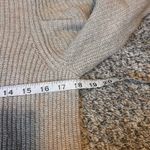 Loft Women's Beige Puff Sleeve Ribbed Crew Neck Sweater Size M Photo 3