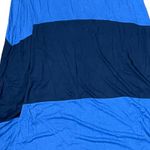 Gap Colorblock Blue Folded Over Waist Flowy Midi Skirt Knit Stretch Women Small Photo 2