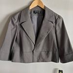 Jones New York  Gray Cropped Blazer Women’s Size 6 Tailored Career Jacket Photo 1