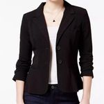 BCX Black 2 Button Blazer Suit Jacket Juniors Size Medium Fitted Casual Business Photo 0