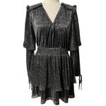 MISA Los Angeles Lisi Smocked Metallic Mini Dress – Size S-New Years Eve Dress Photo 1