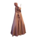 Mac Duggal  49252 Pink Iridescent One Shoulder Rosette Gown Size 2 NWT Photo 2