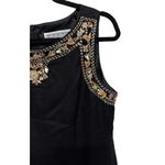 Jessica Howard  Vintage Beaded Sea Shell Black Maxi Dress Formal Ocean Size 12 Photo 2