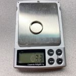 Vintage Men 10k White Gold Wedding Band Ring 4mm Engraved Dated Size 8.5 Silver Photo 6