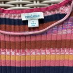 Sundance Bright Nights Cotton Blend Striped Sweater Pink Photo 5