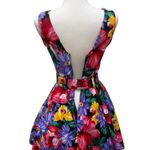 All that jazz VTG Floral Mini Dress Sz SM Multicolored Bold Belted Fit and Flare Photo 6
