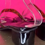 Lulus Fallyn Tortoise Brown Vinyl Strappy Open Toe Mule Sandal Sz 8 Photo 5