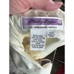 Adrianna Papell dress strapless formal cream jeweled sheer tired skirt Photo 7