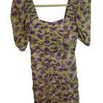 ZARA  FLORAL PUFF SLEEVE RUCHED MINI DRESS Photo 0