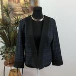 Wame Women Jacket 44 Academia Plaid Military Open Front Lined Contrasting Trim Size undefined Photo 0