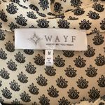WAYF NWOT  cream & black boho print button down shirt Photo 2