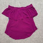 Apt. 9  Pink Off the Shoulder Ruffle Blouse with Tie Front Photo 7