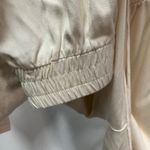 Rose Velvet Strapless Jumpsuit Womens Small Cream‎ Rayon Neutral Soft Cargo Photo 6